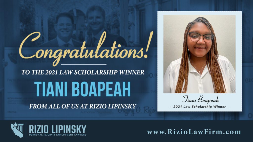 Riverside Personal Injury Lawyer Firm 2021 Law Scholarship Winner